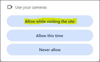 راهنمایی برای کلیک بر روی Allow